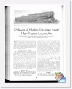 21) Delaware and Hudson Develops Fourth High-Pressure Locomotive * (5 Slides)